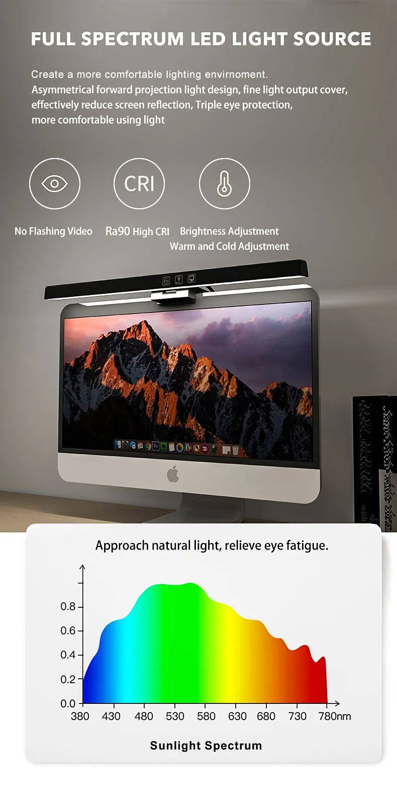 Asymmetric Office Eye Protection Screen Light